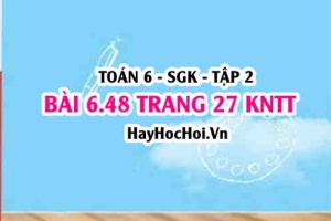 Bài 6.48 trang 27 Toán 6 Tập 2 Kết nối tri thức